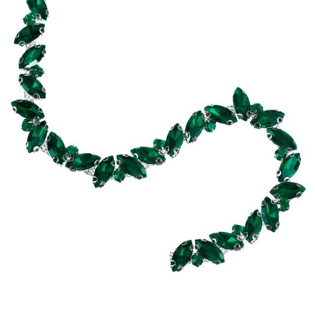 Cadena de Pedrería Unique Bargains 3 Yardas 10 mm Lustre Brillante Verde