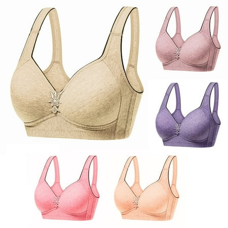 

loopsun Fall Savings Clearance 2023! for Womens Plus Size Bra 5PC Women s Tank Full Cup Comfortable And Breathable Underwear Bra