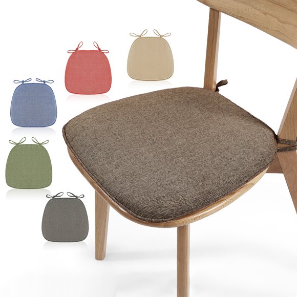 Meitianfacai Chair Cushions, Linen Sponge Kitchen Dining Seat Cushions, Home Summer Breathable Non-Slip Chair Pads with Ties