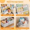 thumbnail image 4 of Kids Bookshelf and Toy Storage, Book Shelf for Kids Rooms BECOKOME 4 Tier Toddler Bookshelf Baby Bookcase for Nursery Montessori Toy Organizer, Burlywood, 4 of 7