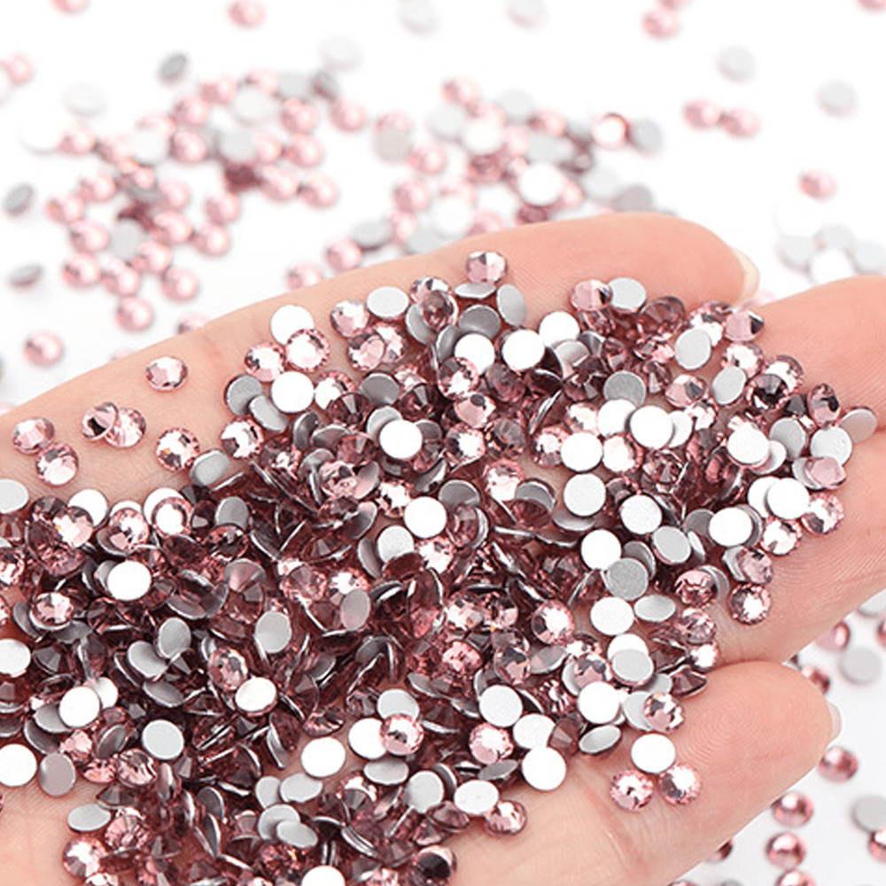 Queenme 3300pcs AB Hotfix Crystals Mixed Size Flatback Rhinestones for Clothes Shoes Crafts Hot Fix Round Glass Gems Stones Flat Back Iron on