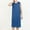 Blue, variant on Men's Sleeveless Long Robe - Soft Modal Cotton Polyester Blend for Sleep/Loungewear/Post-Surgery, Size XL, Blue
