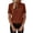 Light Brown#131, variant on Women's Shirts Dressy Casual Ruffle Short Sleeve Zipper Summer Spring V Neck Tops Work Business Office Blouse White S