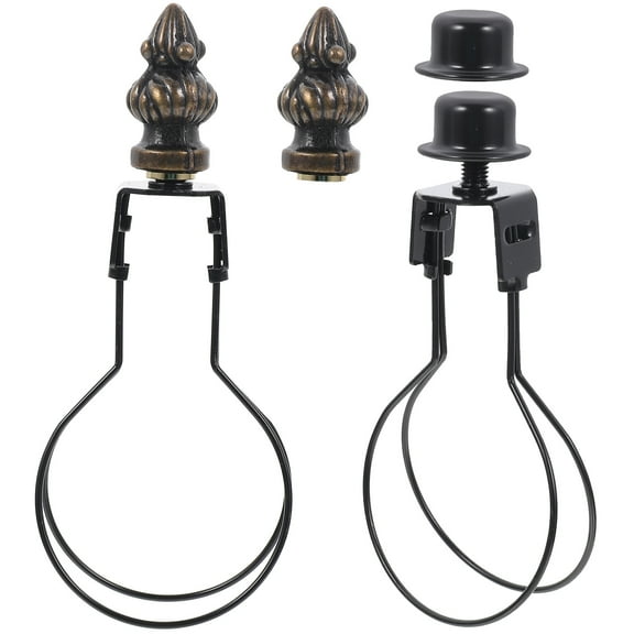 Qiysamall 2-Pack Light Bulb Clips with Lamp Shade Holder Adapter Kit for Lamp Accessories