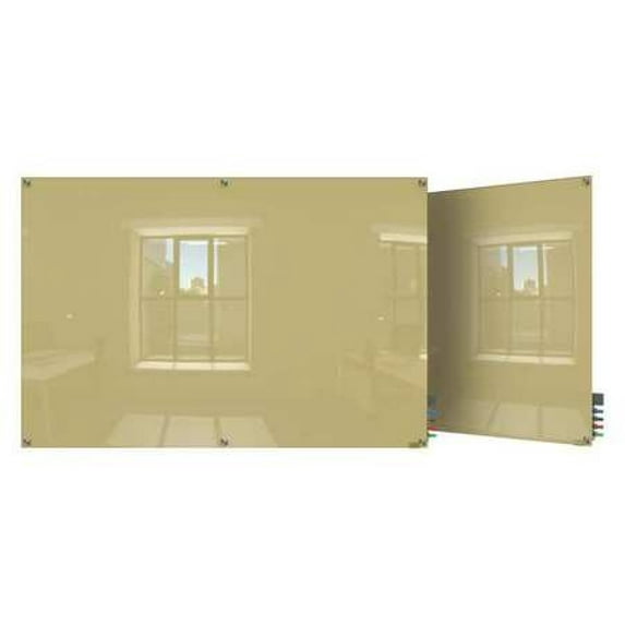 GHENT HMYSN46BG 48"x72" Glass Dry Erase Board, Wall Mounted, Beige