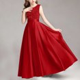thumbnail image 5 of Mifsaly Formal Dresses for Girls Sleeveless Sequin Satin Pageant Dress Flower Girl Wedding Evening Party Gowns, 5 of 7