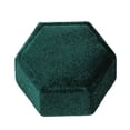 thumbnail image 1 of Caja hexagonal de pana para anillos, elegante y lujosa caja de joyería de terciopelo para propuesta, aniversario, cumpleaños nupcial , Verde, 1 of 3