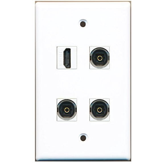 RiteAV - 1 Port HDMI 3 Port Toslink Wall Plate