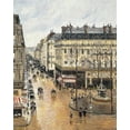 thumbnail image 2 of Pissarro, Camille 20x24 Black Ornate Wood Framed with Double Matting Museum Art Print Titled - Rue Saint-Honore in the Afternoon. Effect of Rain, 2 of 4