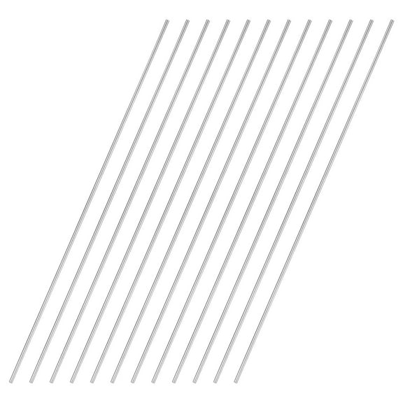12 Pack 304 Stainless Steel Round Rod 1/8" Diameter 12" Length Solid Rod