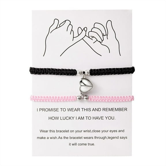 Heart-linked Magnetic ForBraided Bracelets - Stylish Couples & Friends Gifts
