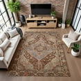 thumbnail image 7 of Addison Rugs Mayfield Premium Machine Washable Traditional Border Chocolate Rectangle Rug, 9' x 12', 7 of 7