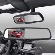 4.3 TFT LCD Car Rear View Mirror Monitor Kit + Waterproof Mini Backup Reverse Reversing Camera 170 ° For Car/Vehicle