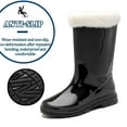thumbnail image 3 of AUXDIQ Wellington Boots Women Mid-calf Wellies Waterproof Rain Boots Outdoor Garden Shoes, 3 of 6