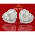 thumbnail image 4 of King of Bling's Aretes Para Hombre 925 White Silver 0.33ct Diamond Women's Heart Style Earrings, 4 of 12
