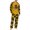 Yellow, variant on Men's Halloween Pajama Set Long Sleeve Raglan Soft Cotton Loungewear with Letter Top & Full Length Pants for Home Night Beige L