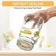 thumbnail image 2 of Sindcom 50oz Airtight Glass Jars with Lids, 3 PCS Food Storage Canister for Kitchen & Pantry Organization, Square Mason Jar Containers for Storing Sugar, Flour, Cereal,Coffee,Cookies, 2 of 6