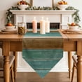 thumbnail image 3 of Table Runners 72 Inches Long, Retro Teal Green Brown Cotton Linen Kitchen Dining Coffee Table Runner for Party Home Decor, Farmhouse Wooden Art Retro Tabletop Dresser Scarves Runner 13x72 Inch, 3 of 9