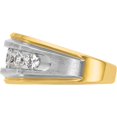 thumbnail image 5 of 14K Yellow & Rhodium Ibgoodman With White Men's Polished Satin And Grooved 7-Stone 1 1/5 Carat Aa Quality Diamond Ringsize 10 (Width 11.56) - Jbsp, 5 of 5