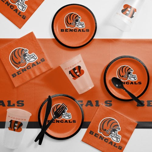 Cincinnati Bengals Party Supplies Tailgating Kit, Serves 8 Guests