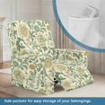 thumbnail image 3 of Qpednta Garden Floral Recliner Chair Covers Stretch Fabric Furniture Armchair Slipcovers Recliner Sofa Coverwith Storage Pocket for Vacation Home 4-Piece Set, 3 of 7