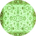 thumbnail image 1 of Ahgly Company Indoor Round Oriental Green Traditional Area Rugs, 4' Round, 1 of 4