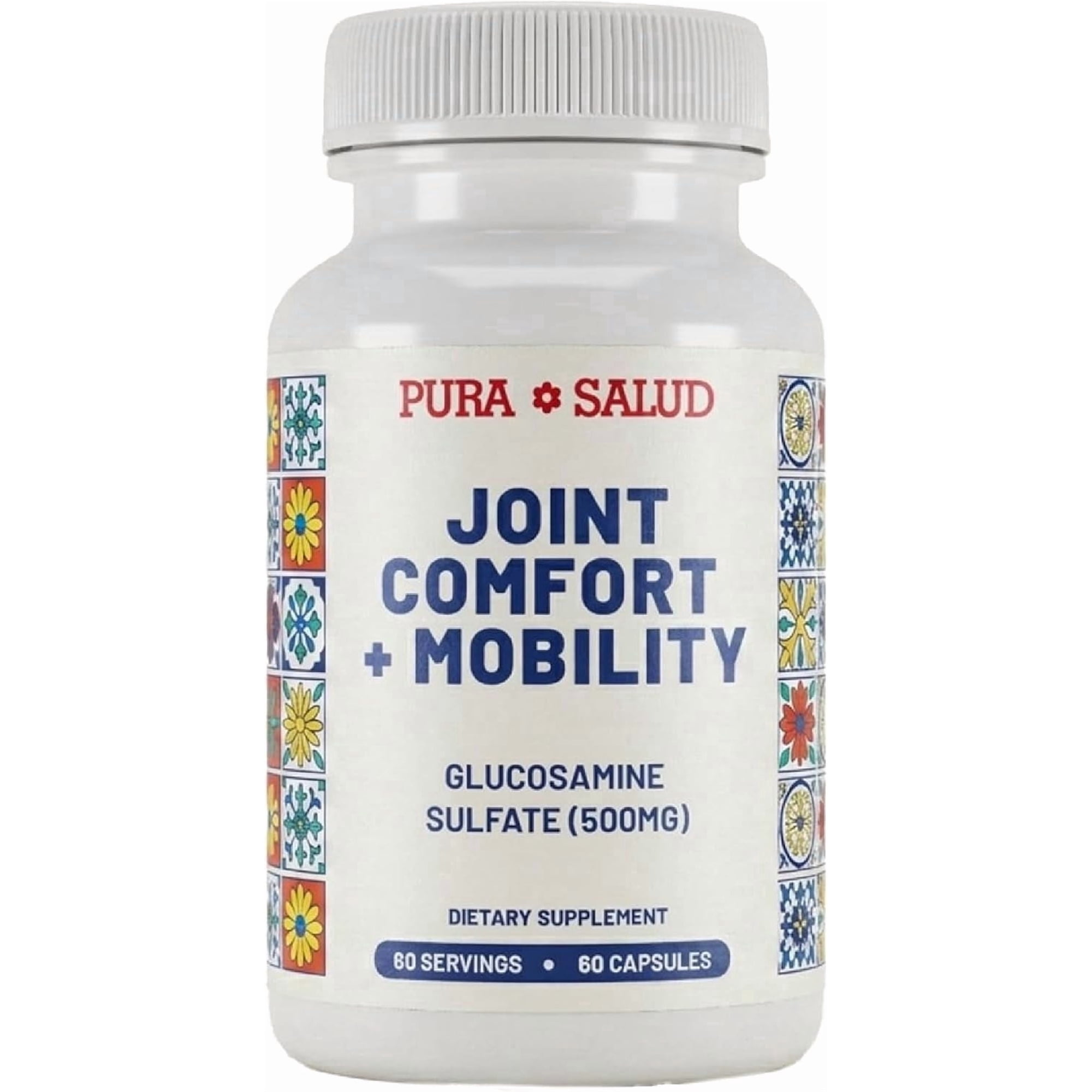 Pura Salud Glucosamine Sulfate Joint Health Support Supplement 500 mg, 60 Capsules
