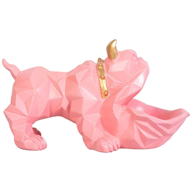 Creative Statue Caja de almacenamiento Misceláneas Almacenamiento Organizador de escritorio Ornament Key Holder para en Sala de estar Decoración Rosa Zulema Estatua de resina
