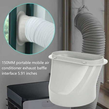 

Clearance! Barhoo Connector 6 Portable Air Conditioner Window Adapter Exhaust Hose Connector Connector Air Hood Baffle Plate Mobile Air Conditioning Accessories (6 Flat Mouth White)