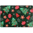 thumbnail image 4 of SKYSONIC Christmas Trees Decorations Non-Slip Area Rug, Merry Xmas Floor Carpet Comfort Floor Mats Decor for Indoor Front Porch Living Room Bedroom Kitchen, 36"x24", 4 of 5