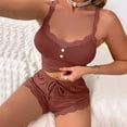 thumbnail image 5 of Sngxgn Womens Pajamas Set Soft Pants Loose Sleepwear Loungewear Set(Brown,XL), 5 of 5