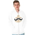 thumbnail image 4 of Funny Moustache Responsibility Joke Men's Big & Tall Graphic Zip Up Hoodie Brisco Brands 4X, 4 of 5