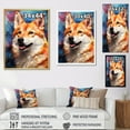 thumbnail image 4 of Designart "Pop Art Spirit Of Shiba Inu I" Animals Dog Floater Framed Wall Art Living Room, 4 of 5