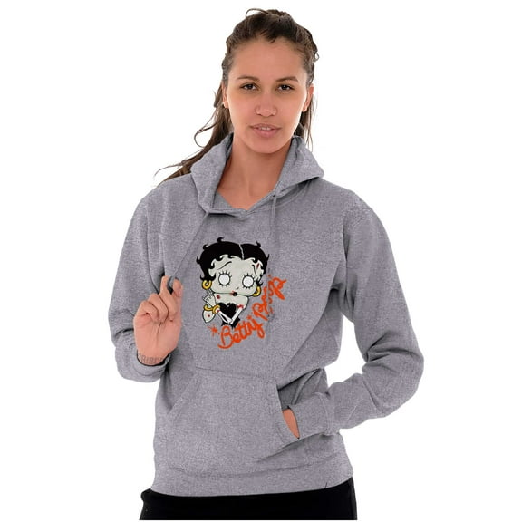Betty Boop Zombie Cartoon Skeleton Hoodie Sweatshirt Women Brisco Brands S