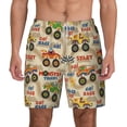 thumbnail image 2 of Picia Animal Truck pattern Mens Swim Trunks with Compression Liner Stretch Beach Shorts Quick Dry with Zipper Pockets No-Chafing Board Shorts-Large, 2 of 9