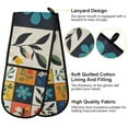 thumbnail image 2 of Yayeee Double Oven Mitt Kitchen Heat Resistant Baking 35" x7" Quilted Glove, Floral Patterns, 2 of 6