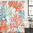 thumbnail image 2 of Xipuska Ocean Coral Shower Curtain - Water Repellent Fabric Shower Curtains Washable, Abstract Boho Gradient Coastal Polka Dots Decorative Polyester Cloth Bathroom Curtains Modern Bath Decor 72"x78", 2 of 6