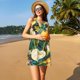 thumbnail image 3 of Fotbe Tropical Floral Jungle Vestido de Verano sin Mangas para Mujer – Vestido Midi Línea A, Estilo Camiseta Floral, Vestido Playero Casual y Fluido, 3 of 7