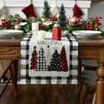 thumbnail image 2 of Camino de mesa navideño, acuarela, cuadros de búfalo, árboles de Navidad, temporada, vacaciones de invierno, cocina, mesa de comedor, decoración de 13*72 pulgadas, 2 of 3