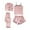Pink, variant on Women's Ice Silk Pajama Cotton Pajamas Pajama for Women Long Sleeve Set Fashion Home Wear Body Aware Satin Sleep Wear for Women Comfortable Sleepwear Four Piece Women plusajamas Set Satin