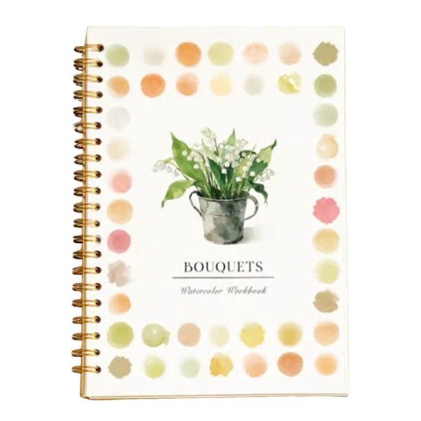 Libro de acuarela para colorear, tutoriales paso a paso para animales y flores, kit de pintura para principiantes.