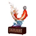 thumbnail image 2 of Estatua de carpa Feng Shui chino, decoración Feng Shui de resina con , escultura de carpa, figura de carpa para entrada, dormitorio, estantería, 2 of 8