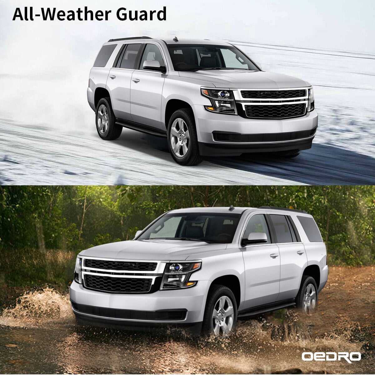 RVNI Floor Mats TPE Rubber 3D Compatible with 2015-2020 Chevy/Chevrolet Tahoe/GMC Yukon Carpet All Weather 3D Liner