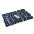 thumbnail image 1 of Pure Warmth Microplush Electric Heated Warming Throw Blanket Navy Blue Fair Isle, 1 of 1
