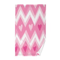 Yayeee 100% Cotton Hand Towels for Bathroom 16" x 28" Kitchen Towel, Heart Geometric