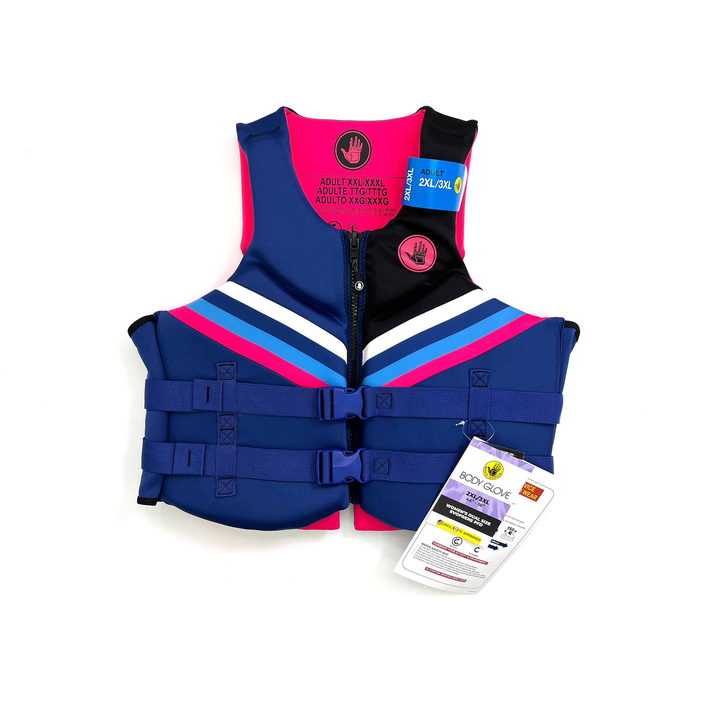 Body Glove Women's Evoprene PFD Life Jacket 2X/3X Pink photo 2