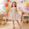 thumbnail image 4 of Tdoqot Toddler Flower Girls Dress- Sleeveless Cute Midi Dreess Crewneck Summer Casual Dresses, 4 of 6