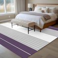 thumbnail image 5 of Purple Grey Stripe Area&nbsp;Rug 8x10ft Gradient Line Non-Slip&nbsp;Washable Square&nbsp;Rugs Soft Felt Indoor Floor Mat for Bedroom Kitchen Living Room Bathroom, 5 of 9