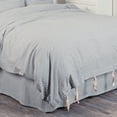 thumbnail image 6 of Piper Classics Farmhouse Ticking Stripe Blue Queen Duvet Cover, 100% Cotton, 6 of 8