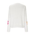 thumbnail image 4 of BUIgtTklOP Women's Floral Pattern Long Sleeve Drop Shoulder Sweaters Ribbed Knit Pullover Tops, 4 of 6
